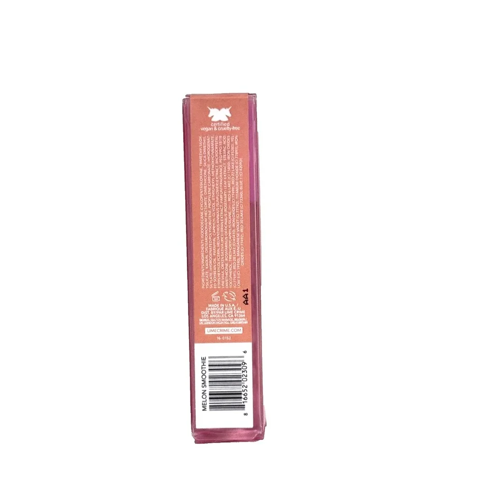 Lime Crime Plushies MELON SMOOTHIE Soft Focus Lip Veil Liquid Lipstick 0.11 oz